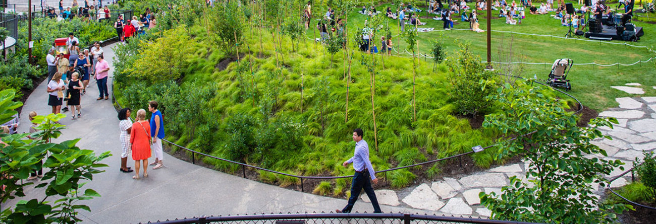 bennett park, bennett park chicago, man walking in park