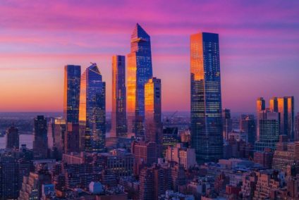 hudson yards sunset, hudson yards