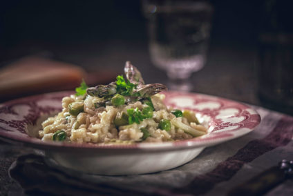 spring vegetables risotto, risotto