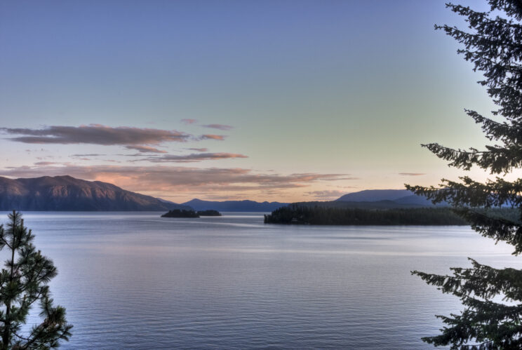 sunset Lake Pend Oreille Idaho